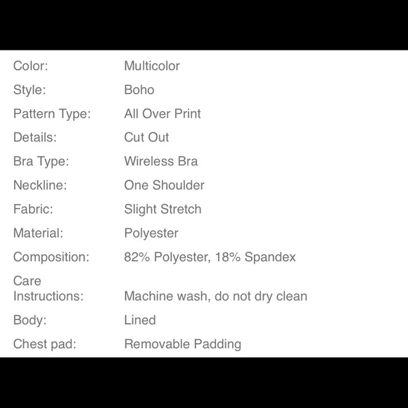 Boho Watercolor Floral Print One Shoulder Monokini One Piece Swimsuit - Picture 5 of 5